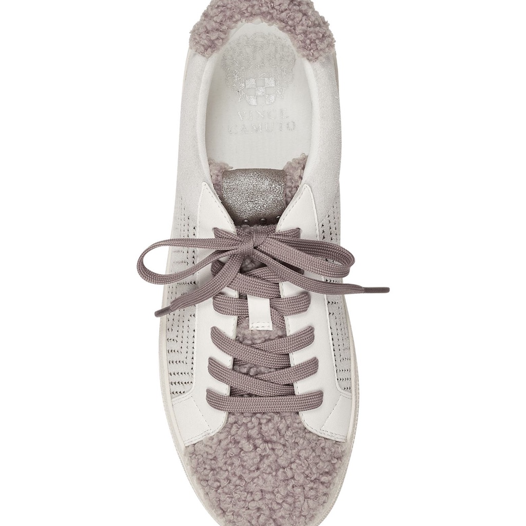Vince Camuto Myralyn Leather Sneakers Scuffed White Size 9.5 New In Box